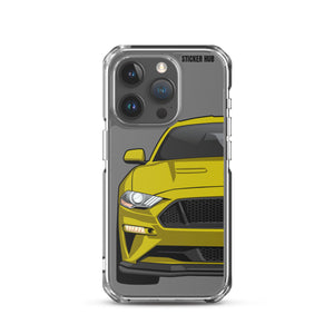 Yellow 18-21 Mustang 5.0 - iPhone Case