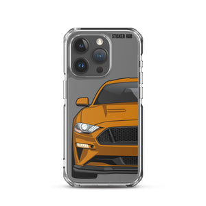 Orange 18-21 Mustang 5.0 - iPhone Case