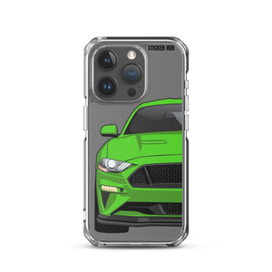 Green 18-21 Mustang 5.0 iPhone Case