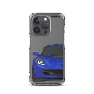 Admiral Blue C7 Corvette Z06 - iPhone Case