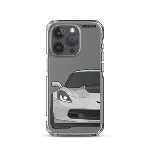 Silver C7 Corvette Z06 - iPhone Case