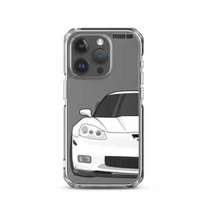 White C6 Corvette Z06 - iPhone Case