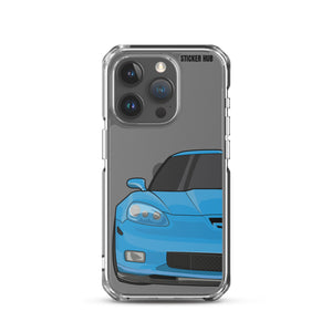 Jet Stream Blue C6 Corvette Z06 - iPhone Case