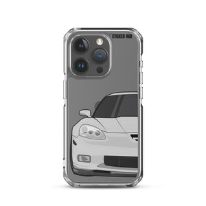 Silver C6 Corvette Z06 - iPhone Case