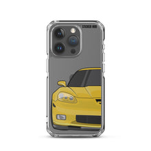 Load image into Gallery viewer, Velocity Yellow C6 Corvette Z06 - iPhone Case