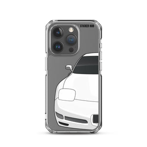 White C5 Corvette Z06 - iPhone Case