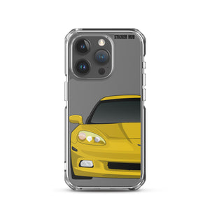 Velocity Yellow C6 Corvette - iPhone Case