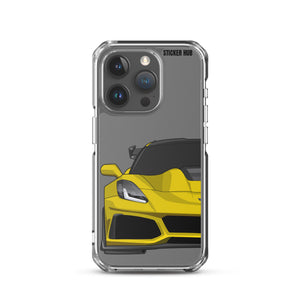 Yellow C7 Corvette Zr1 - iPhone Case