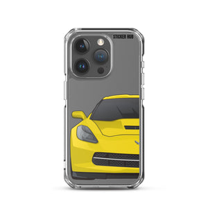 Velocity Yellow C7 Corvette Stingray - iPhone Case