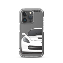 Load image into Gallery viewer, White C7 Corvette Stingray - iPhone Case