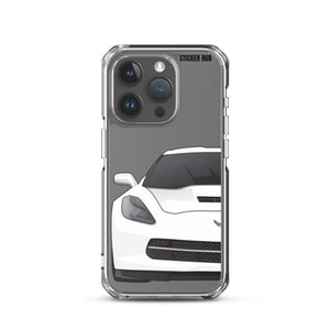 White C7 Corvette Stingray - iPhone Case