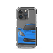 Load image into Gallery viewer, Laguna Blue C7 Corvette Stingray - iPhone Case