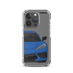 Elkhart Blue C8 Corvette - iPhone Case