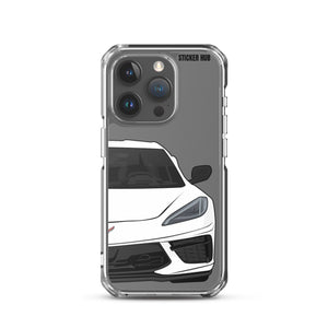 White C8 Corvette - iPhone Case