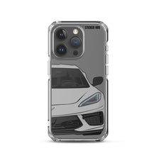 Load image into Gallery viewer, Silver C8 Corvette - iPhone Case