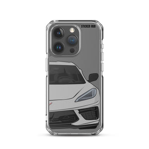 Silver C8 Corvette - iPhone Case