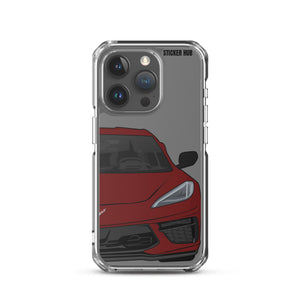 Long Beach Red C8 Corvette - iPhone Case