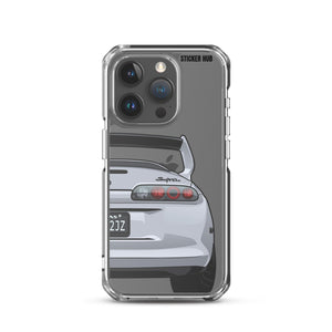 Silver Toyota Supra - iPhone Case