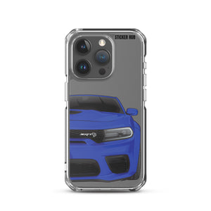 Blue Charger Hellcat (Widebody) - Phone Case