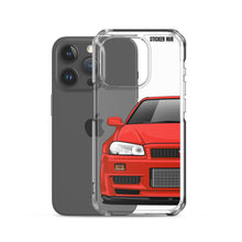 Load image into Gallery viewer, Red R34 Nissan GTR - iPhone Case