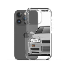 Load image into Gallery viewer, Silver R34 Nissan GTR - iPhone Case