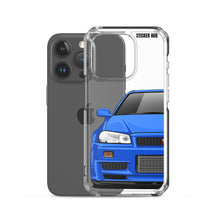 Load image into Gallery viewer, Blue R34 Nissan GTR - iPhone Case