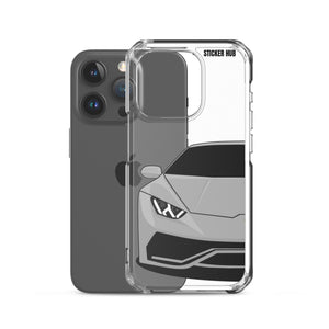 Silver Lamborghini Huracan - iPhone Case