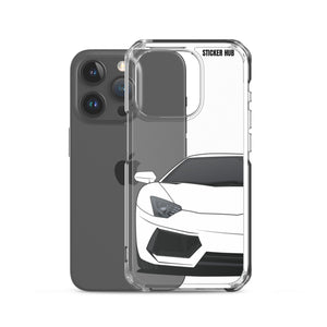 White Lamborghini Aventadoor - iPhone Case