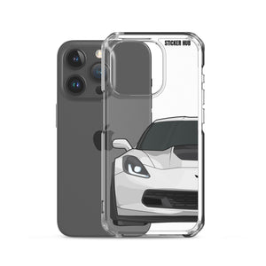 White C7 Corvette Z06 - iPhone Case