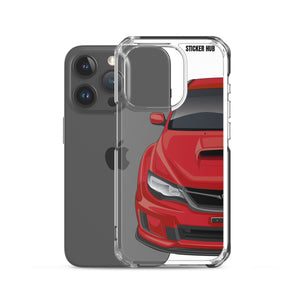 Red 09-14 Subaru WRX STI - iPhone Case