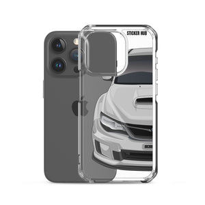 Silver 09-14 Subaru WRX STI - iPhone Case