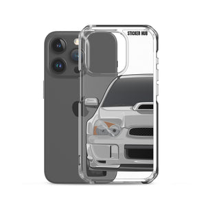 Silver 03-05 Subaru WRX STI - iPhone Case