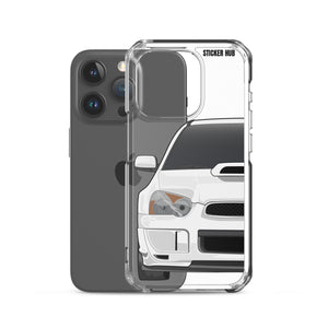 White 03-05 Subaru WRX STI - iPhone Case