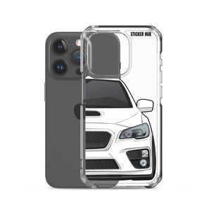 White 15-17 Subaru WRX STI - iPhone Case