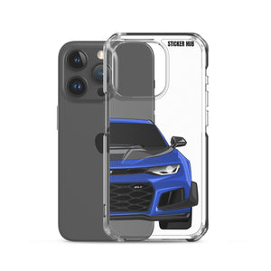 Hyper Blue 6th Gen Camaro ZL1 1LE - iPhone Case