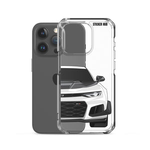 White 6th Gen Camaro ZL1 1LE - iPhone Case