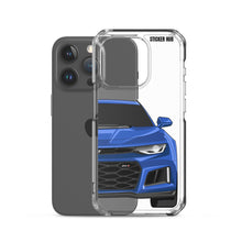 Load image into Gallery viewer, Hyper Blue 6th Gen Camaro ZL1 - iPhone Case