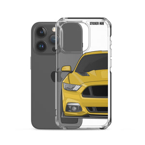 Yellow 15-17 Mustang 5.0 - iPhone Case