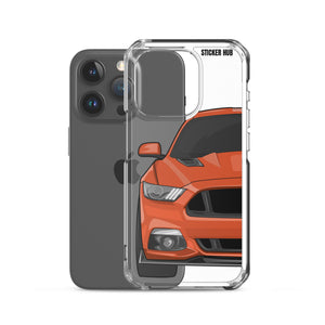 Orange 15-17 Mustang 5.0 - iPhone Case