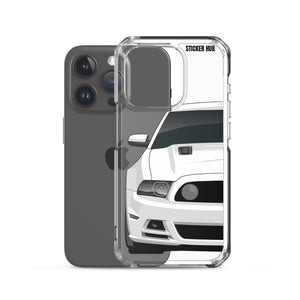 White 13-14 Mustang 5.0 - iPhone Case