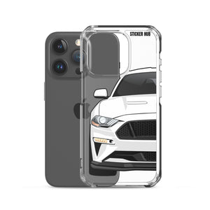 White 18-21 Mustang 5.0 - iPhone Case