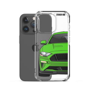 Green 18-21 Mustang 5.0 iPhone Case