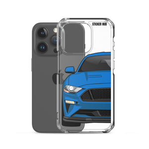 Blue 18-21 Mustang 5.0 - iPhone Case