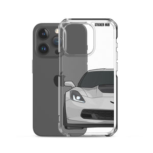 Silver C7 Corvette Z06 - iPhone Case