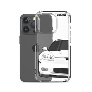 White C6 Corvette Z06 - iPhone Case