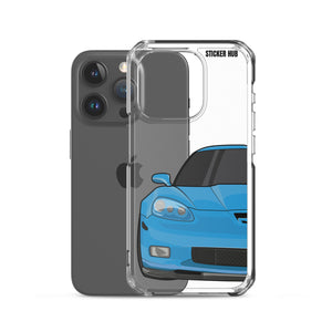 Jet Stream Blue C6 Corvette Z06 - iPhone Case