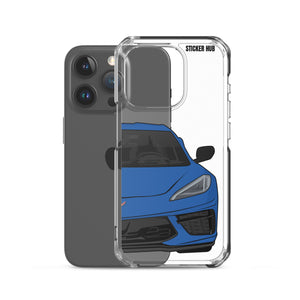 Elkhart Blue C8 Corvette - iPhone Case