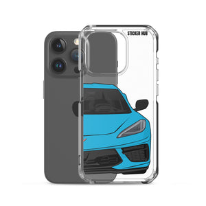 Rapid Blue C8 Corvette - iPhone Case