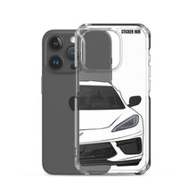 Load image into Gallery viewer, White C8 Corvette - iPhone Case