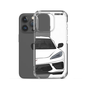 White C8 Corvette - iPhone Case